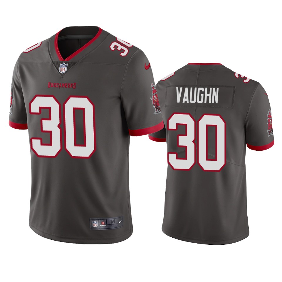 Tampa Bay Buccaneers Men Nike NFL 30 Vaughn Pewter Vapor Limited Jersey